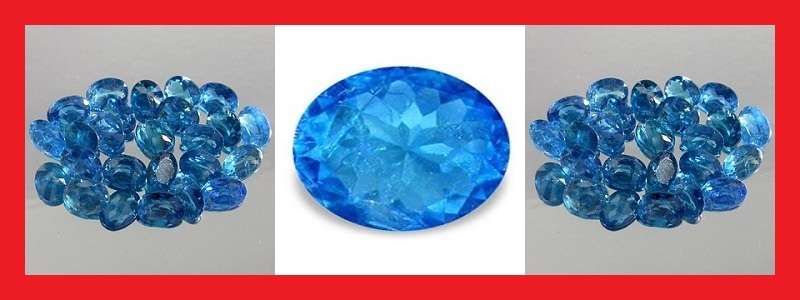 APATITE - NEON BLUE OVAL FACET - 0.16cts