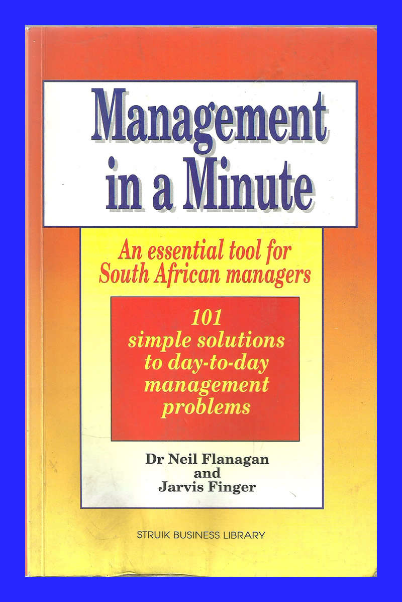PAPERBACK - MANAGEMENT IN A MINUTE BY FLANAGAN & FINGER  [CONDITION VERY GOOD]