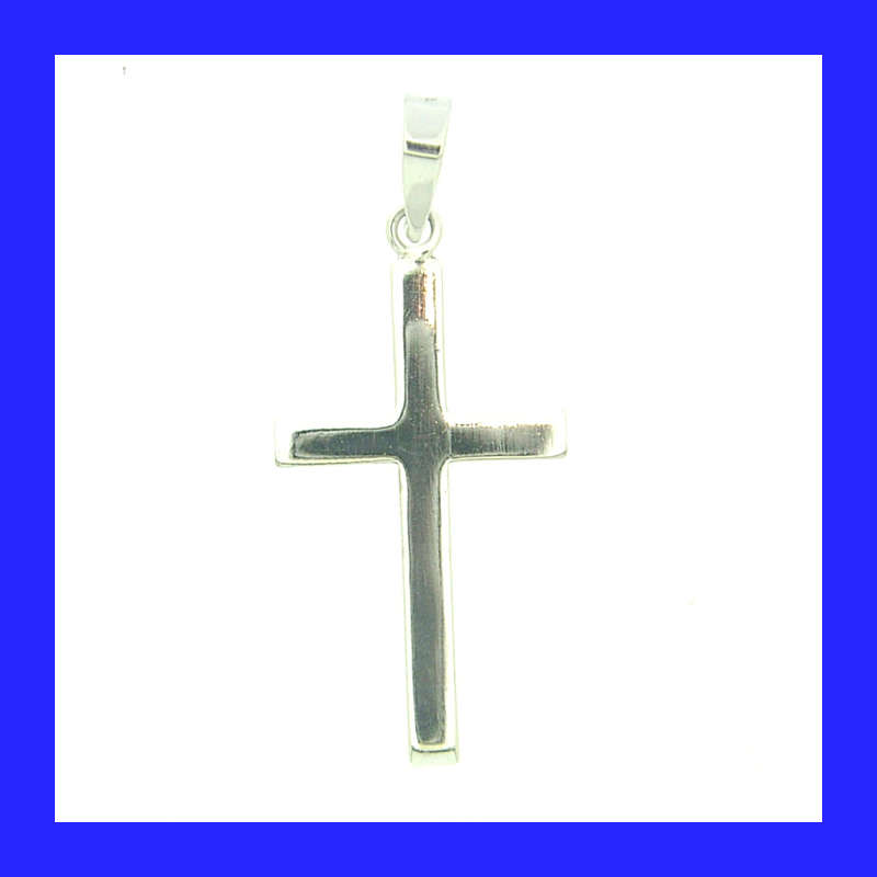 Gorgeous Cross Pendant  In Polished Solid Sterling Silver