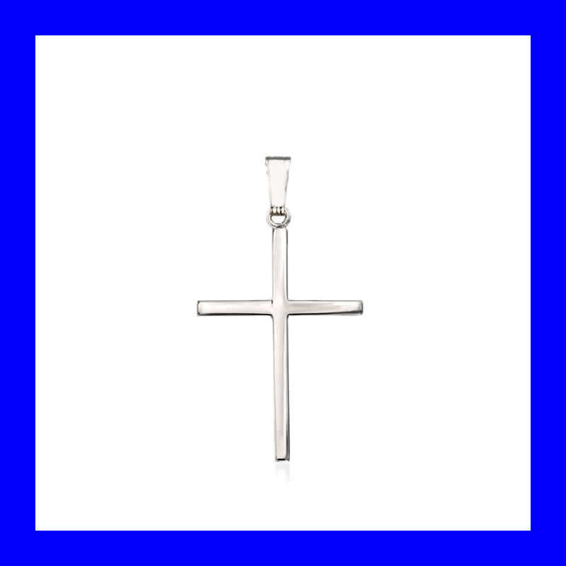 Gorgeous Cross Pendant  In Polished Solid Sterling Silver