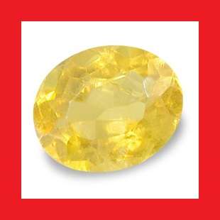 CITRINE (BRAZIL) -  FINE CANARY YELLOW OVAL FACET - 1.56cts