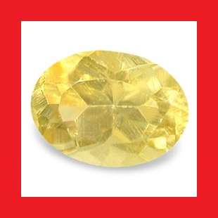 CITRINE -  FINE CANARY YELLOW OVAL FACET - 2.58cts