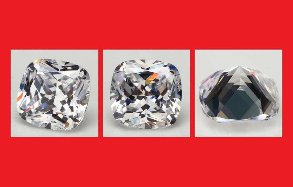 Cubic Zirconium - Faceted Square Shape - 3.50cts