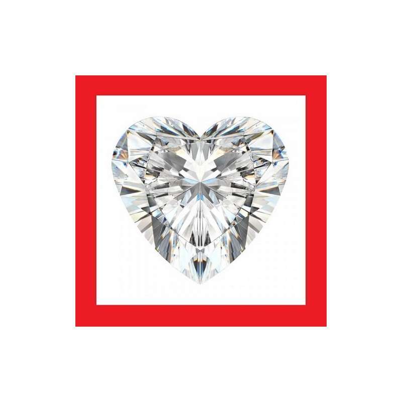 CUBIC ZIRCONIUM - AAA DIAMOND WHITE HEART SHAPE - 2.12cts