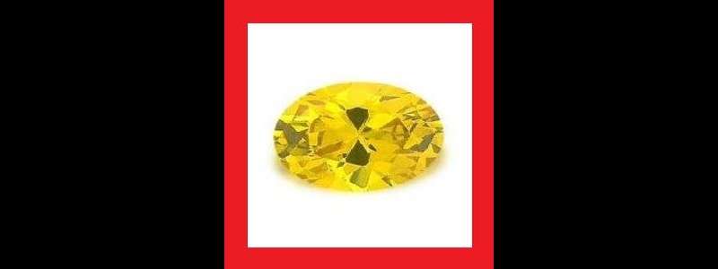 CUBIC ZIRCONIUM - CANARY YELLOW OVAL FACET - 0.80cts