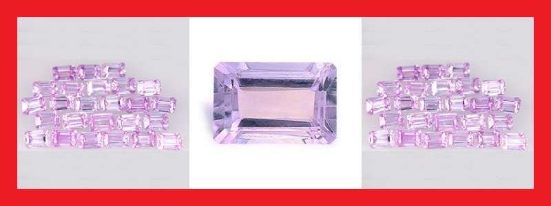 CUBIC ZIRCONIUM - Pink Lavender Faceted Octagon Shape - 1.33cts