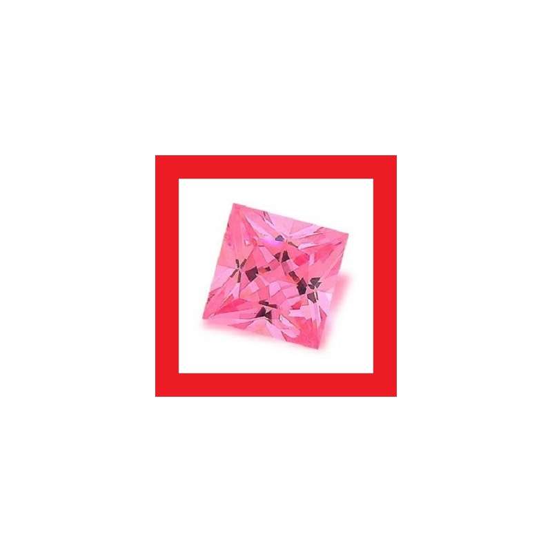 Cubic Zirconium - Faceted Square Shape - 1.85cts