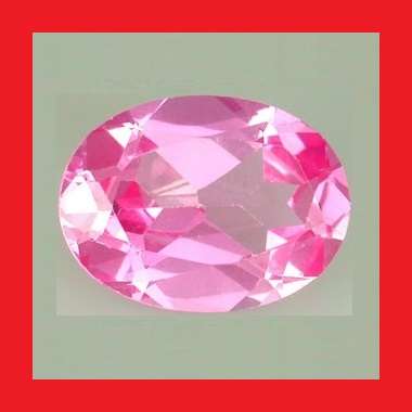 CUBIC ZIRCONIUM - PINK ICE OVAL FACET - 16.61cts