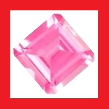 CUBIC ZIRCONIUM - PINK ICE OCTAGON SHAPE EMERALD CUT - 4.80cts