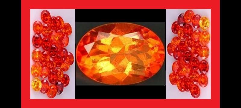 CUBIC ZIRCONIUM - SCREAMING ORANGE OVAL FACET - 1.39cts