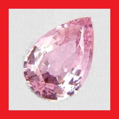 CUBIC ZIRCONIUM - NICE PINK PEAR FACET - 9.71cts