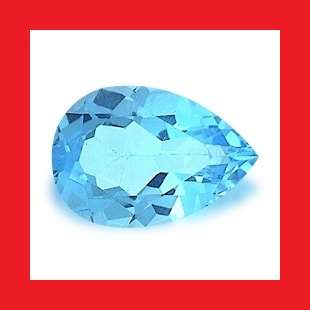CUBIC ZIRCONIUM - SWISS BLUE PEAR FACET - 0.53cts