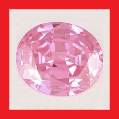 CUBIC ZIRCONIUM - PINK ICE OVAL CUT - 7.08cts