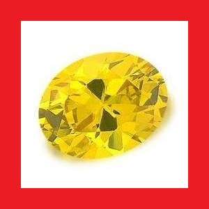 CUBIC ZIRCONIUM - GOLDEN YELLOW OVAL FACET - 1.26cts
