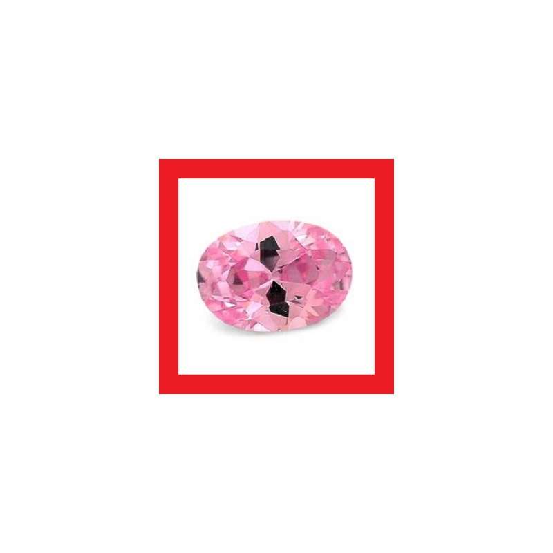 CUBIC ZIRCONIUM - PINK ICE OVAL CUT - 2.20cts