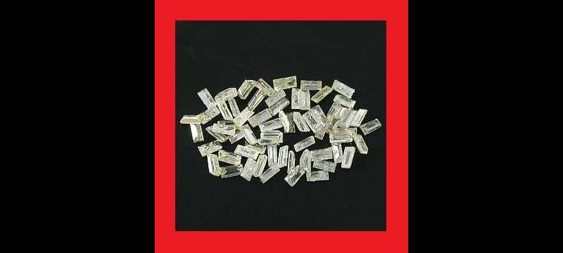 Diamond - Faceted Rectangle Shape - +/-0.00846cts