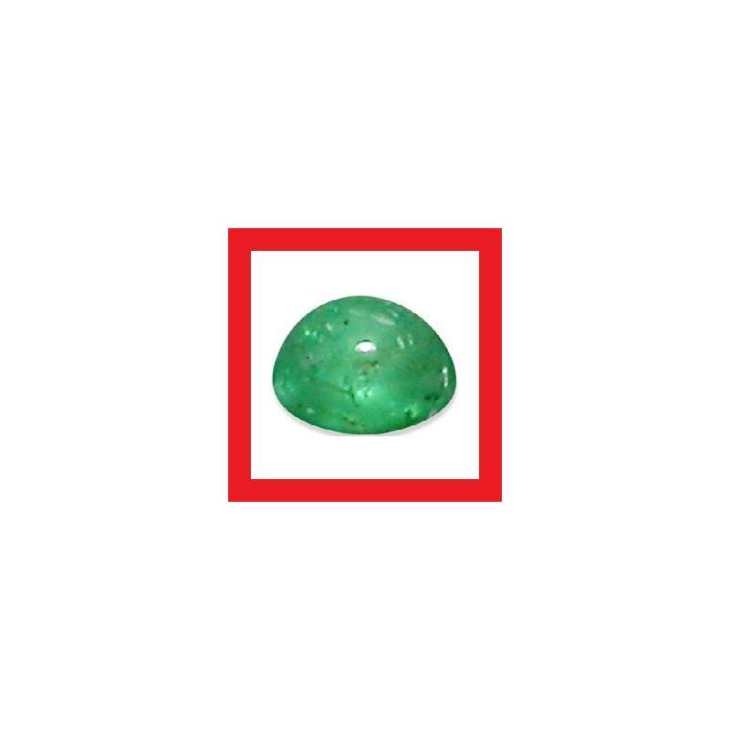 EMERALD - MEDIUM GREEN OVAL CABOCHON - 0.09cts