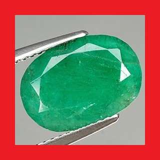 EMERALD - FINE GREEN OVAL FACET - 0.85cts