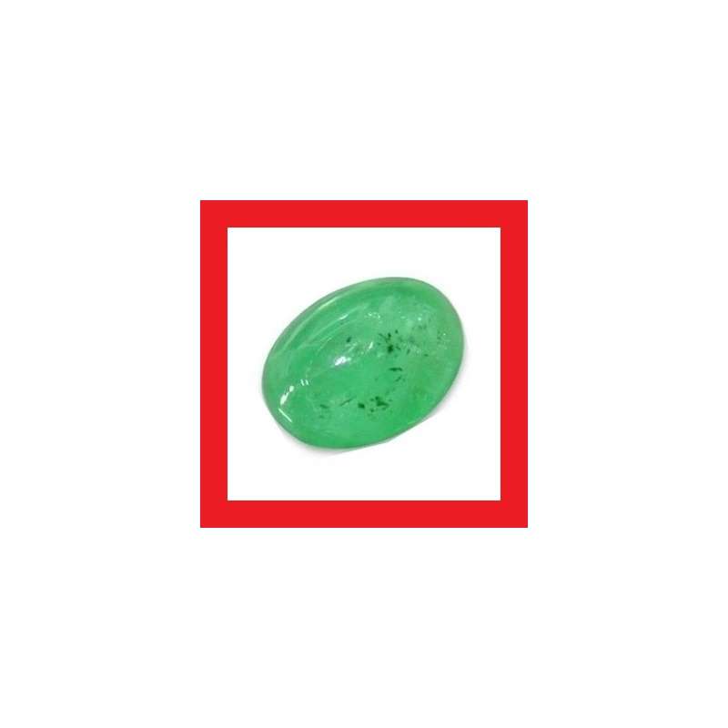 EMERALD - GREEN OVAL CABOCHON - 0.10cts