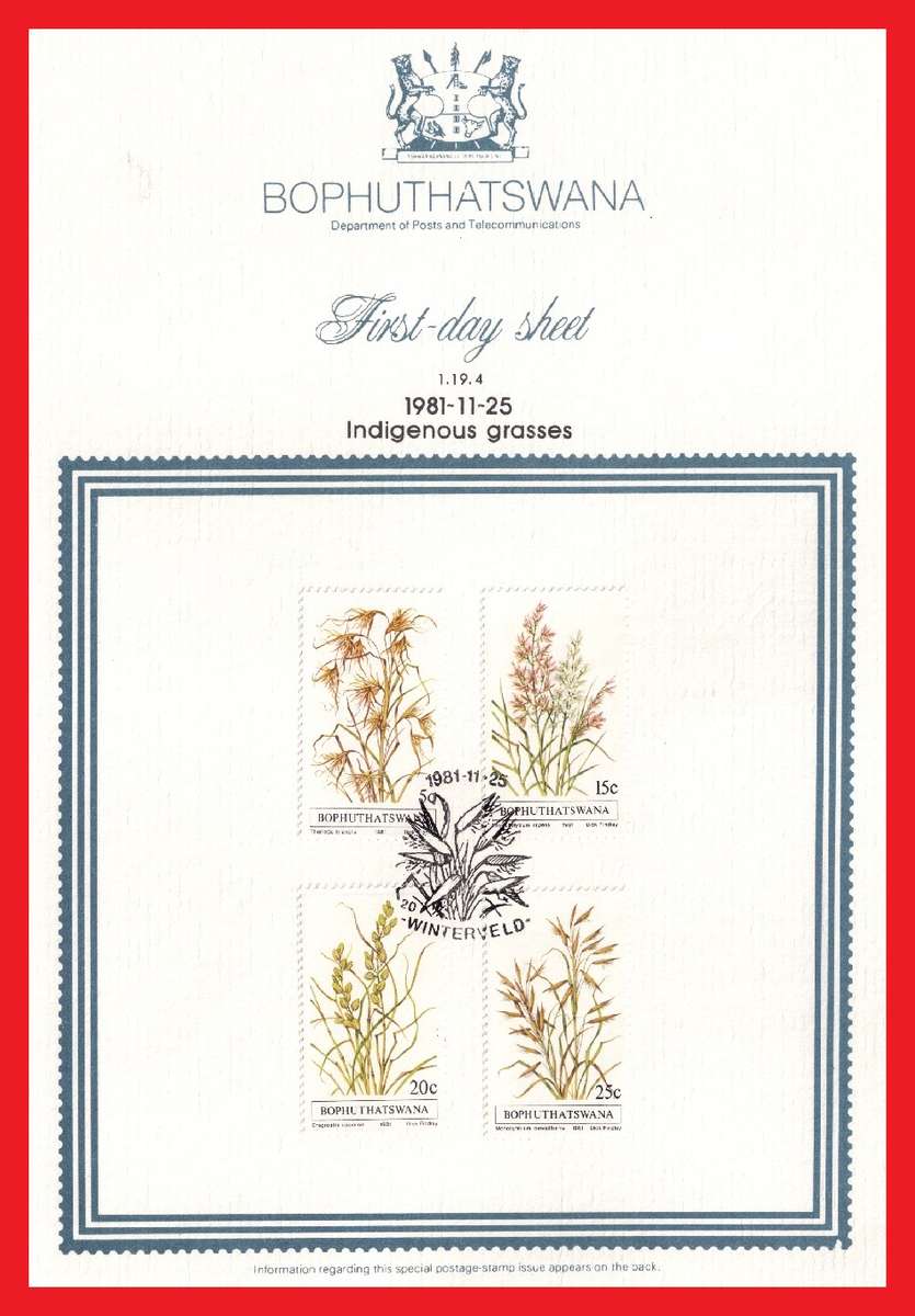 First Day Collector`s Sheet 1981/11/25