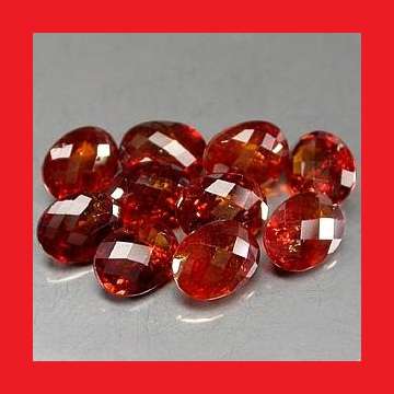GARNET [Mandarin] - Faceted Oval Shape With Chequerboard Table - 1.80cts