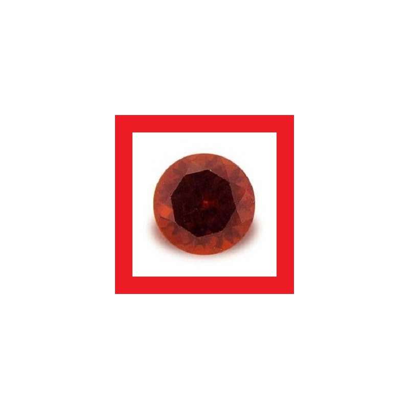 GARNET - TOP RED ORANGE ROUND FACET - 0.335cts