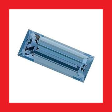 AQUAMARINE - London Blue Rectangle Shape Baguette Cut - 1.93cts