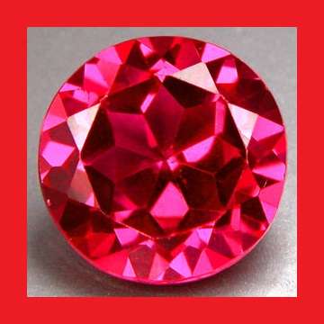 RUBY - PINKISH RED ROUND FACET - 4.57cts