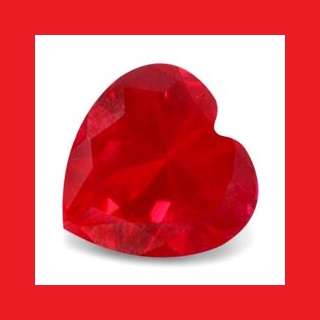 Ruby [Created] - Faceted Heart Shape - 3.72cts