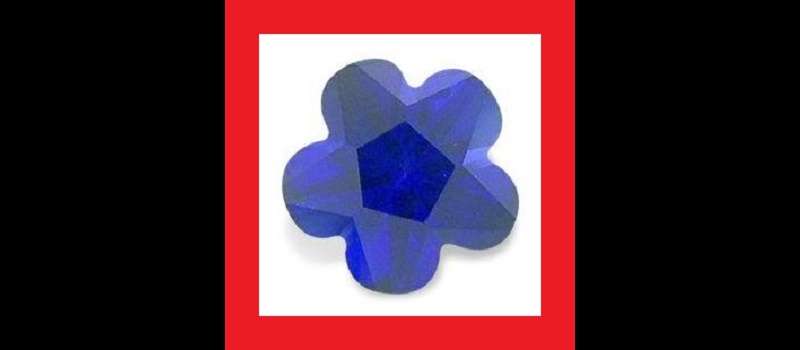 SAPPHIRE [Created] - CORNFLOWER BLUE FLOWER FACET - 3.41cts