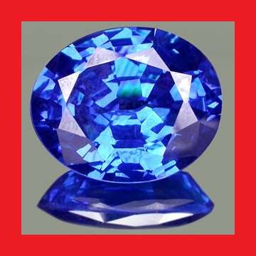 Sapphire [Created] - Blue Faceted Oval Shape - 28.64cts