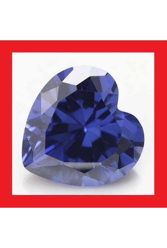 Tanzanite [Created Simulant] - Faceted Heart Shape - 6.12cts