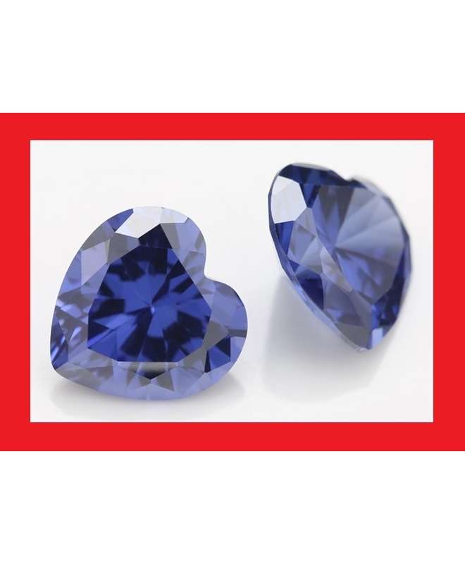Tanzanite [Created Simulant] - Faceted Heart Shape - 6.12cts
