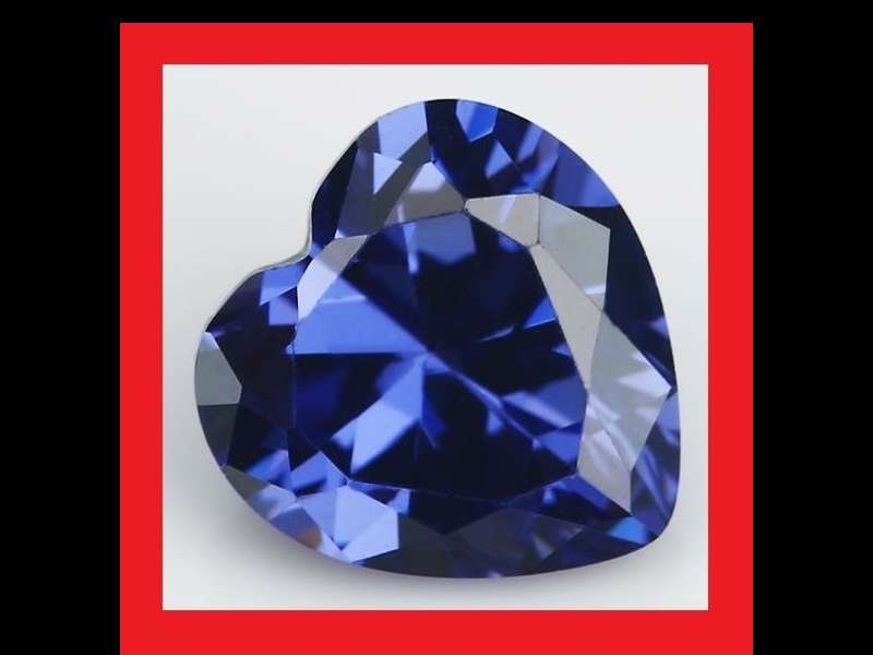 Tanzanite [Created Simulant] - Faceted Heart Shape - 6.12cts