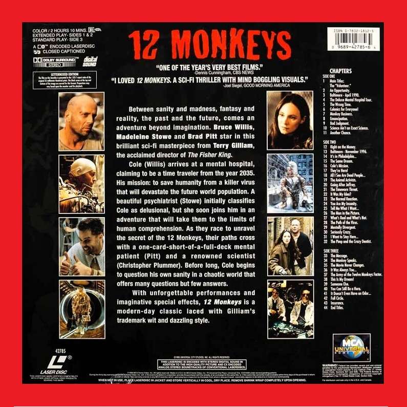 LaserDisc - 12 Monkeys (1995)