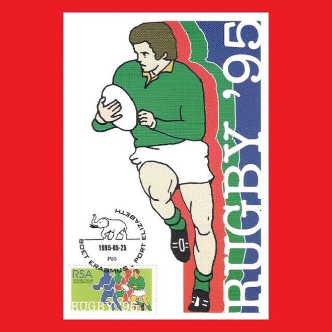 Rugby World Cup 1995 Postcard Boet Erasmus 1995/05/25