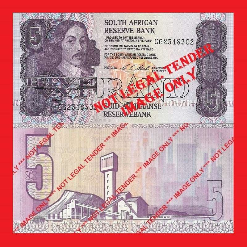 C.L. Stals R5 1st Issue UNC Banknote Serial CG2348302