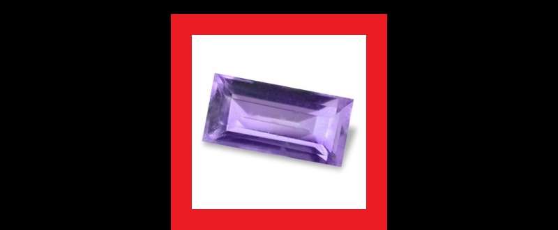 IOLITE - NICE VIOLET BAGUETTE CUT - 0.090cts