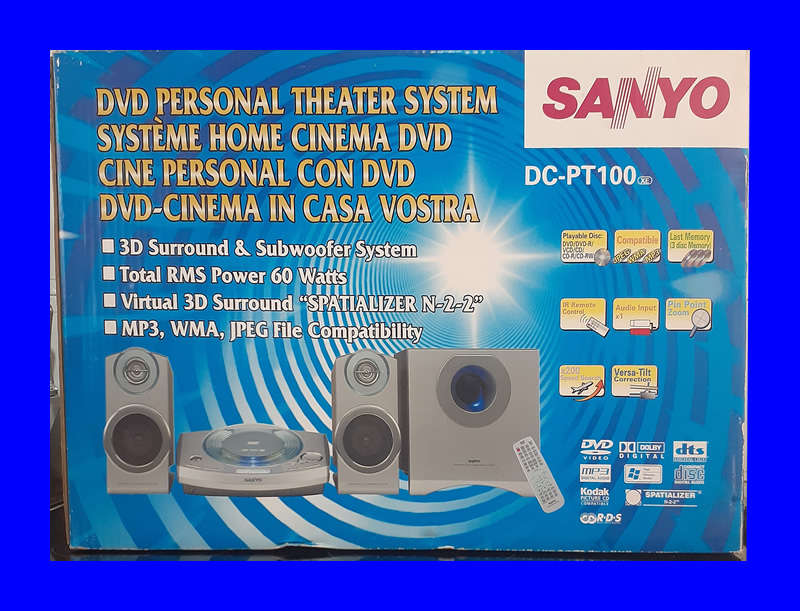 Sanyo DC-PT100 DVD Home Theatre System with Subwoofer - NEW