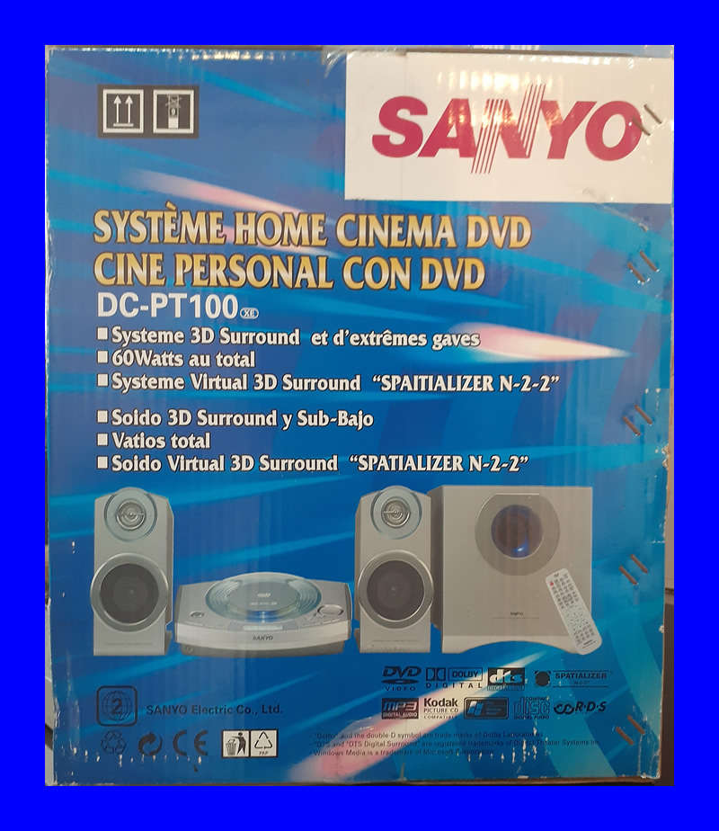 Sanyo DC-PT100 DVD Home Theatre System with Subwoofer - NEW