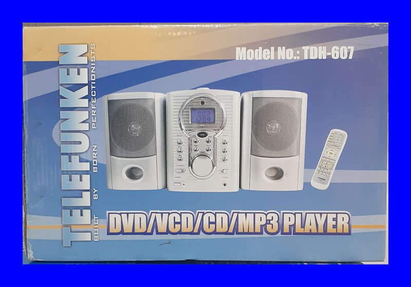 TELEFUNKEN TDH-607 DVD/VCD/CD/MP3 PLAYER - AS NEW