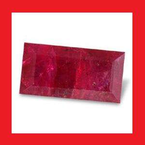 RUBY (Madagascar) - BLOOD RED BAGUETTE FACET - 0.41cts