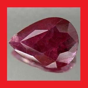 RUBY (MADAGASCAR) - BLOOD RED PEAR FACET - 1.24cts