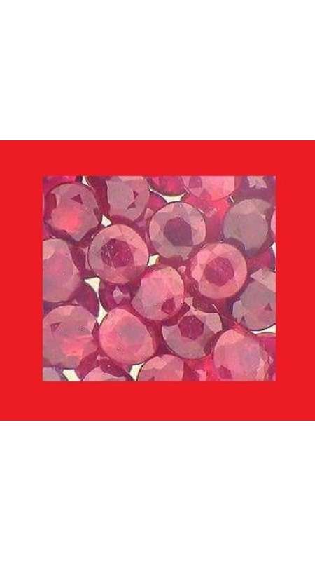 Ruby [Thailand] - 10 x Pigeon Blood Red Faceted Round Shape - Total 0.45cts