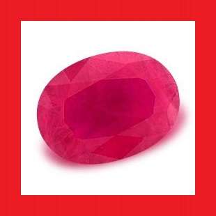 RUBY (Myanmar) - FINE RED OVAL FACET - 0.96cts