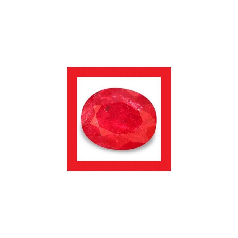 RUBY [Myanmar] - TOP PIGEON BLOOD RED OVAL FACET - 0.24cts