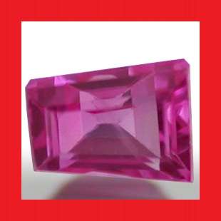 RUBY (NATURAL MYANMAR) - NICE RED TAPERED BAGUETTE CUT - 0.04cts