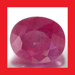 RUBY (Natural Burma) - Pigeon Blood Red Oval Facet - 0.42cts