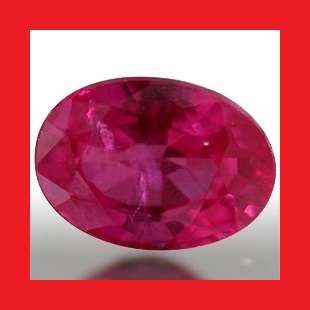 RUBY (AFRICA) - PIGEON BLOOD RED OVAL FACET - 0.385cts