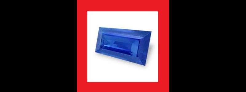 Sapphire (Africa) - Dark Blue Tapered Baguette Facet - +/-0.033cts